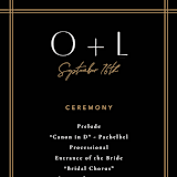 "love love love" - Wedding Programs in Onyx by Robert and Stella - Detail