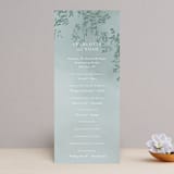"Cascading Vine" - Wedding Programs in Mist by Design Lotus - Front