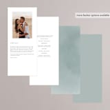 "Cascading Vine" - Wedding Programs in Mist by Design Lotus - Back of Card Options