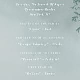 "Cascading Vine" - Wedding Programs in Mist by Design Lotus - Detail