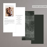 "Halcyon" - Wedding Programs in Dove by Olivia Kanaley Inman - Back of Card Options