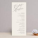 "Violet " - Wedding Programs in Linen by Kelly Schmidt - Front