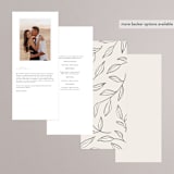 "Violet " - Wedding Programs in Linen by Kelly Schmidt - Back of Card Options