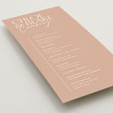 "Overlap" - Wedding Programs in Terracotta by Kelly Schmidt - Detail