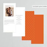 "ampersand names" - Wedding Programs in Carrot by Lori Wemple - Back of Card Options