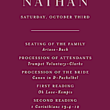 "veranda" - Wedding Programs in Merlot by Angela Marzuki - Detail