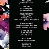 "Beauties" - Wedding Programs in Noir by Lori Wemple - Detail