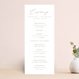 "Napa" - Wedding Programs in Golden by Kelly Schmidt - Front