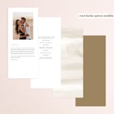 "Napa" - Wedding Programs in Golden by Kelly Schmidt - Back of Card Options