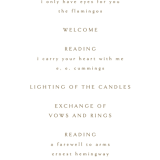 "Napa" - Wedding Programs in Golden by Kelly Schmidt - Detail