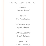 "Jaipur" - Wedding Programs in Ruby by Mansi Verma - Detail