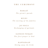 "AMAYA" - Wedding Programs in Blush by Kanika Mathur - Detail