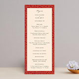 "Mizu Pattern" - Wedding Programs in Ruby by Kanika Mathur - Front