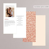 "Mizu Pattern" - Wedding Programs in Ruby by Kanika Mathur - Back of Card Options