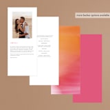 "Flamenco" - Wedding Programs in Hibiscus by Catherine Culvenor - Back of Card Options