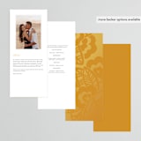 "Sparks" - Wedding Programs in Sunshine by Corie Page - Back of Card Options