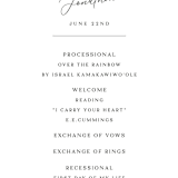 "Sparks" - Wedding Programs in Sunshine by Corie Page - Detail