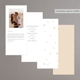 "Soar" - Wedding Programs in Cream by Phrosné Barwood - Back of Card Options