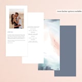 "One Path" - Wedding Programs in Beach by Pixel and Hank - Back of Card Options
