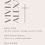 "Ascent" - Wedding Programs in Ecru by Erica Krystek - Detail