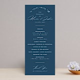 "Linen" - Wedding Programs in Midnight by Ashley Rosenbaum - Front