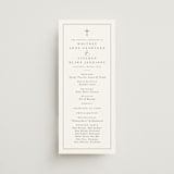 "Crawford" - Wedding Programs in Ivory by Amy Kross - Front