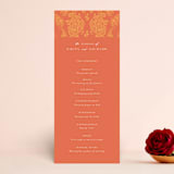 "Heritage Paisley" - Wedding Programs in Tangerine by Kanika Mathur - Front