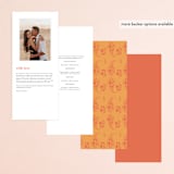 "Heritage Paisley" - Wedding Programs in Tangerine by Kanika Mathur - Back of Card Options