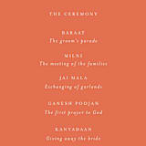 "Heritage Paisley" - Wedding Programs in Tangerine by Kanika Mathur - Detail