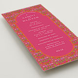 "Varna" - Wedding Programs in Fuchsia by Pati Cascino - Detail