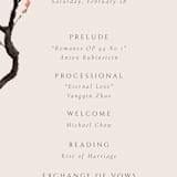 "Blossoms of Love" - Wedding Programs in Champagne by frau brandt - Detail