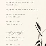 "Bambusa" - Wedding Programs in Almond by Anastasia Makarova - Detail