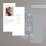 "Orient Garden" - Wedding Programs in Saffron by Vera Lim - Back of Card Options