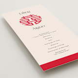 "Happy in Love" - Wedding Programs in Cream by Inkblot Design - Detail