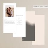 "Ink Blossoms" - Wedding Programs in Red Tone by Ani Somi - Back of Card Options