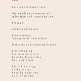 "Ink Blossoms" - Wedding Programs in Red Tone by Ani Somi - Detail