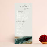 "Sunset Waves" - Wedding Programs in Marine by Nicoletta Savod - Front