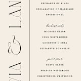 "The Manor" - Wedding Programs in Buff by Pixel and Hank - Detail