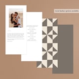 "Formal Elegance" - Wedding Programs in Latte by Morgan Kendall - Back of Card Options