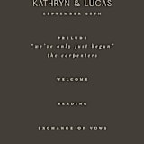 "Formal Elegance" - Wedding Programs in Latte by Morgan Kendall - Detail