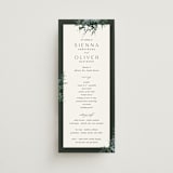 "Juniper" - Wedding Programs in Emerald by Kate Ahn - Front