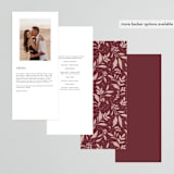 "Moment" - Wedding Programs in Rose by Erin German - Back of Card Options