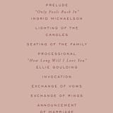 "Moment" - Wedding Programs in Rose by Erin German - Detail
