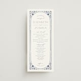 "Nouveau Frame" - Wedding Programs in Delphinium by Ashley DeMeyere - Front