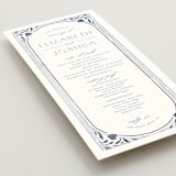 "Nouveau Frame" - Wedding Programs in Delphinium by Ashley DeMeyere - Detail