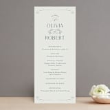 "Chantilly" - Wedding Programs in Emerald by Kimberly Morgan - Front