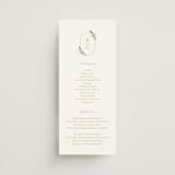 "Soft Sprigs" - Wedding Programs in Champagne by Jennifer Postorino - Front