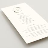 "Soft Sprigs" - Wedding Programs in Champagne by Jennifer Postorino - Detail