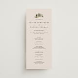 "Tuscan Hill" - Wedding Programs in Creme by Kate Ahn - Front