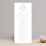 "Simple Crest" - Wedding Programs in Sage by Kristen Smith - Front